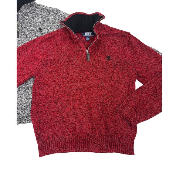 Bundle 2 Izod Quarter Zip Pullover Sweaters Size Youth Small (8) - Picture 2 of 3